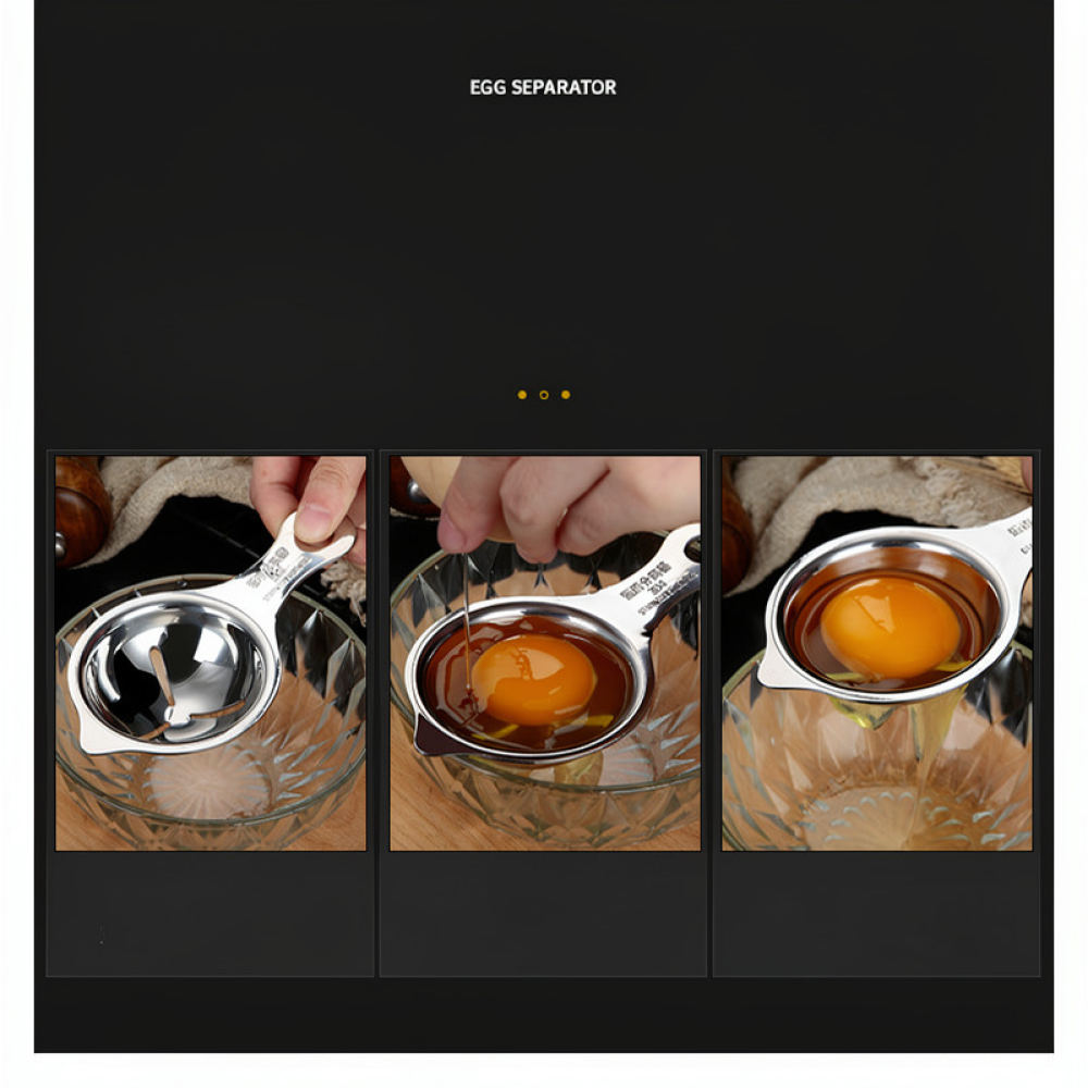 Kitchen Helper Gadgets - Paslanmaz Çelik Yumurta Sarısı Ayırıcı, Mutfak