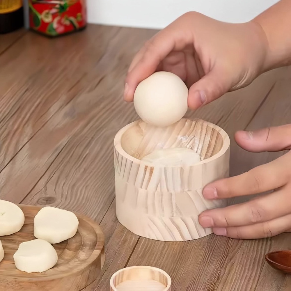 Kitchen Gadgets Dumpling Maker - Mutfak Hamur Açma Aleti, Ahşap Mantı