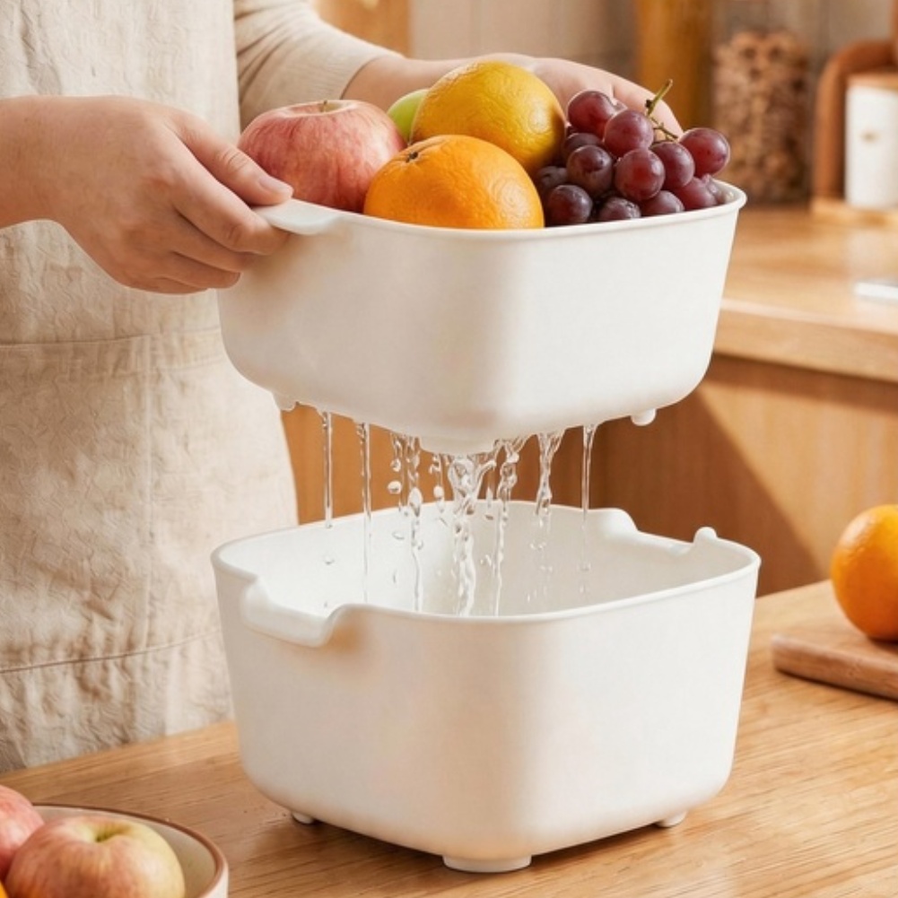 Gıda Sınıfı İki Katmanlı Süzge - Kitchen Gadgets Organizer incelemesi ve fiyatı