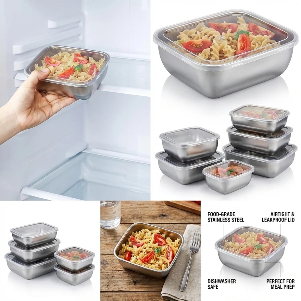 6 Adet Paslanmaz Çelik Gıda Sa - Kitchen Gadgets Organizer incelemesi ve fiyatı